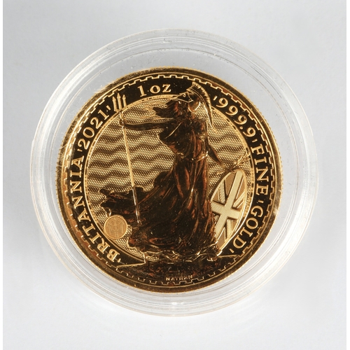 12 - Elizabeth II gold proof 100 pound Britannia coin 2021, 1oz fine gold 999.9*Please note that this lot... 
