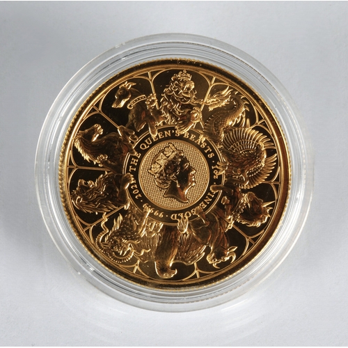 22 - 'The Queens Beasts' Gold proof 100 pound 2021 coin, 1oz fine gold 999.9*Please note that this lot wi... 