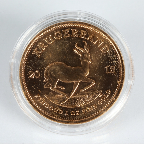 27 - Gold Krugerrand 2018 coin, 1oz fine gold.*Please note that this lot will only be available to view o... 