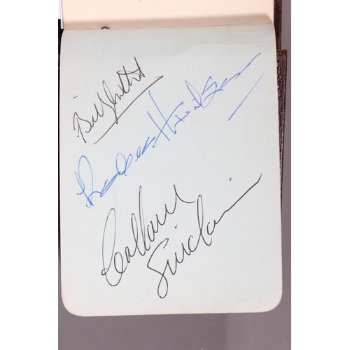 756 - Autograph book containing signatures from mainly the 1960's to include The Beatles, Sydney Devine, J... 