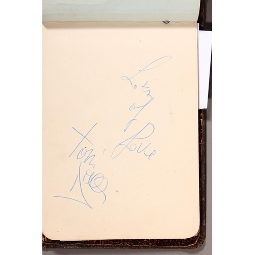 756 - Autograph book containing signatures from mainly the 1960's to include The Beatles, Sydney Devine, J... 