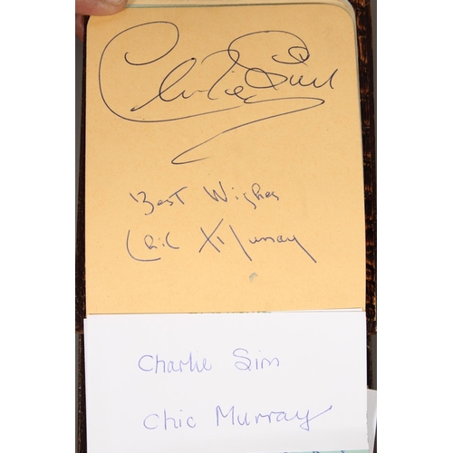 756 - Autograph book containing signatures from mainly the 1960's to include The Beatles, Sydney Devine, J... 