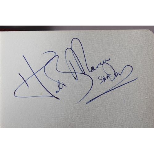 757 - Small autograph book containing Beatles signatures to include John Lennon, Paul McCartney, George Ha... 