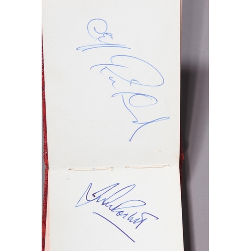 757 - Small autograph book containing Beatles signatures to include John Lennon, Paul McCartney, George Ha... 