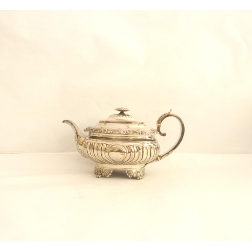 Regency silver and gilt three piece tea service, Solomon-Hougham, Royes ...