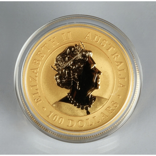 34 - Gold proof 2021 Australian Kangaroo 100 Dollars, Elizabeth II, 1oz fine gold 9999.*Please note that ... 