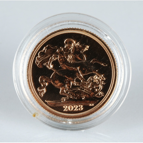 50 - Charles III gold proof sovereign 2023.*Please note that this lot will only be available to view onli... 