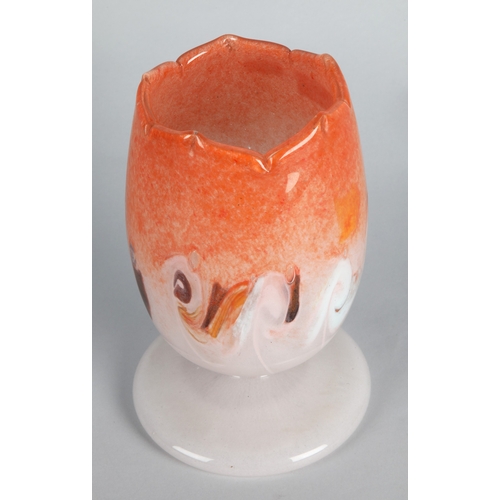 31 - Scottish glass table lamp, 24cm h.