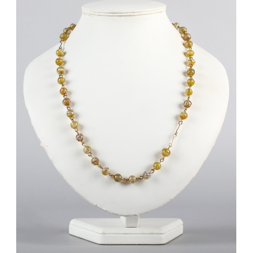56 - Vintage glass beaded necklace.