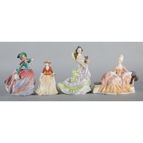 8 - Four Royal Doulton figures to include 'Summertime' HN 3478, 'Autumn Breezes' HN 1911, 'Reverie' HN 2... 