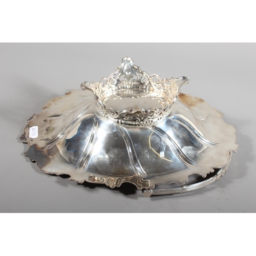 5 - Victorian silver swing handled basket with engraved floral designs by Henry Wilkinson & Co, Shef... 