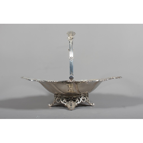 5 - Victorian silver swing handled basket with engraved floral designs by Henry Wilkinson & Co, Shef... 