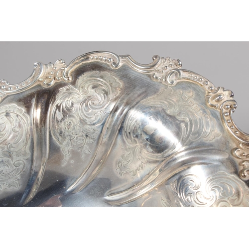 5 - Victorian silver swing handled basket with engraved floral designs by Henry Wilkinson & Co, Shef... 