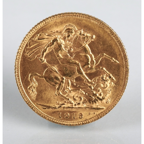 59 - George V gold sovereign 1913.