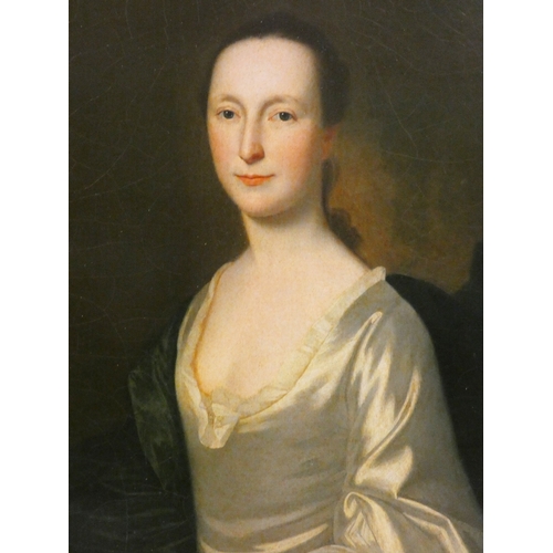 193 - Attributed to Christopher Steele (1733-1767).Mary Briggs (nee Symson), wife of Thomas Briggs.Oil on ... 