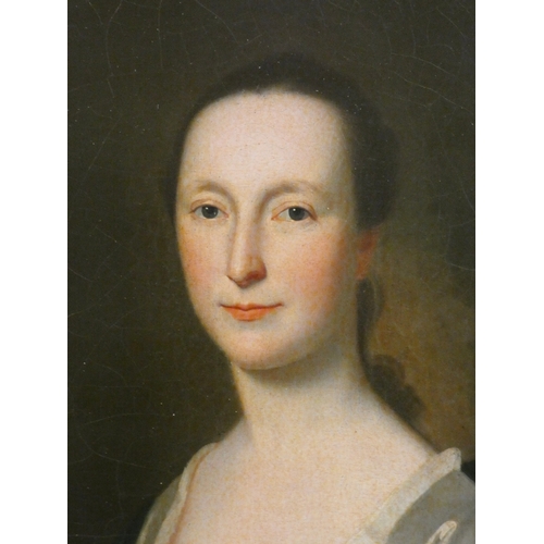 193 - Attributed to Christopher Steele (1733-1767).Mary Briggs (nee Symson), wife of Thomas Briggs.Oil on ... 