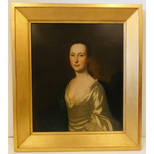 193 - Attributed to Christopher Steele (1733-1767).Mary Briggs (nee Symson), wife of Thomas Briggs.Oil on ... 