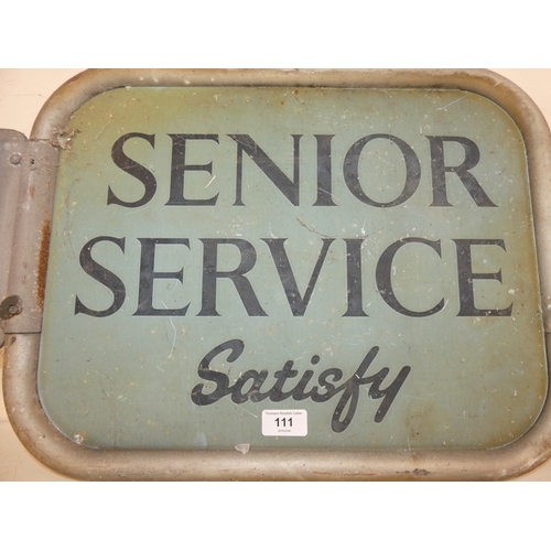 Vintage Senior Service cigarette enamel sign.