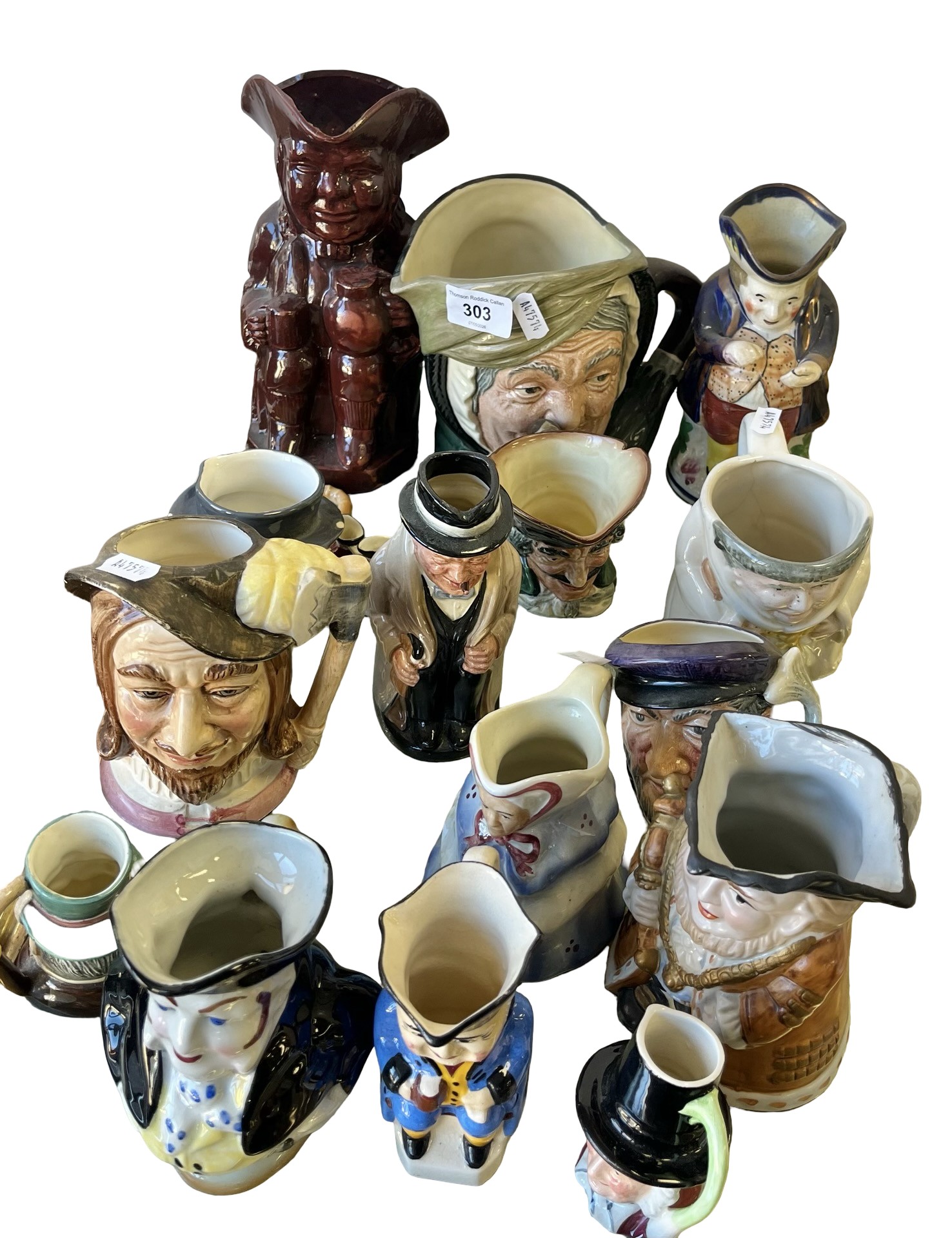 Collection of assorted Toby character jugs