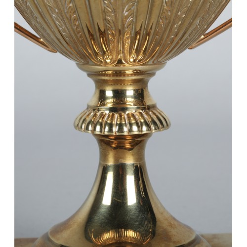 100 - 9ct gold two handled cup and cover of late 18th century style, The Dairy Shorthorn Association 1926 ... 