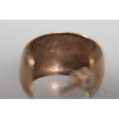 451 - Pair of 9ct gold half hoop earrings, 2.4g gross.&nbsp;