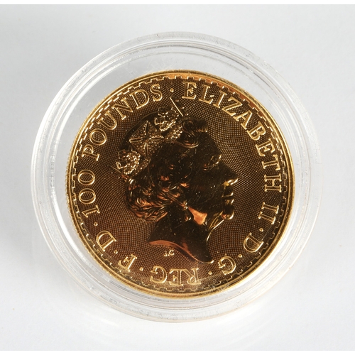 13 - Elizabeth II gold proof 100 pound Britannia coin 2021, 1oz fine gold 999.9*Please note that this lot... 