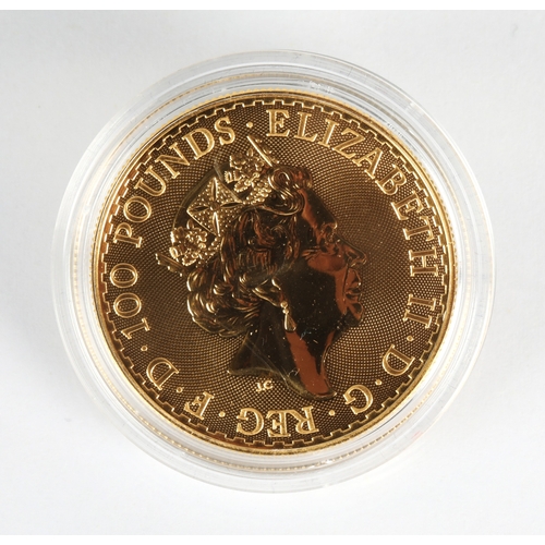 14 - Elizabeth II gold proof 100 pound Britannia coin 2021, 1oz fine gold 999.9*Please note that this lot... 