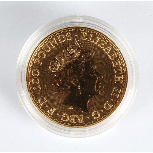 18 - Elizabeth II gold proof 100 pound Britannia coin 2021, 1oz fine gold 999.9*Please note that this lot... 