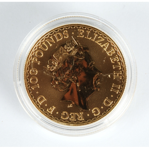 2 - Elizabeth II gold proof 100 pound Britannia coin 2021, 1oz fine gold 999.9*Please note that this lot... 