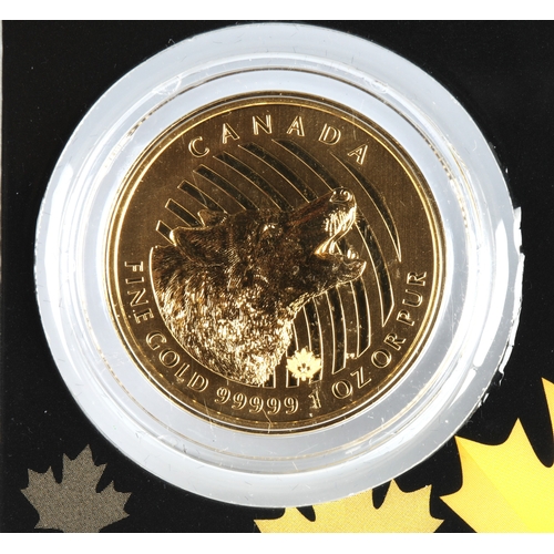 21 - Gold proof 200 Canadian Dollar 2014 Elizabeth II coin, 1oz fine gold 999.99. In unopened capsule.*Pl... 