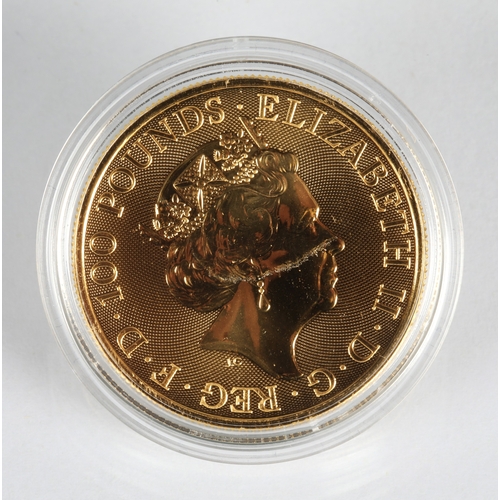 22 - 'The Queens Beasts' Gold proof 100 pound 2021 coin, 1oz fine gold 999.9*Please note that this lot wi... 