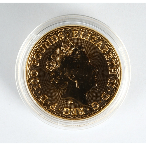 3 - Elizabeth II gold proof 100 pound Britannia coin 2021, 1oz fine gold 999.9*Please note that this lot... 