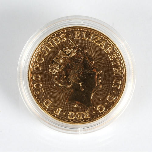 5 - Elizabeth II gold proof 100 pound Britannia coin 2021, 1oz fine gold 999.9*Please note that this lot... 