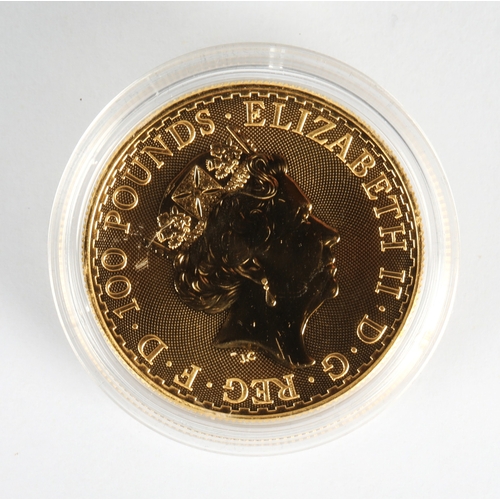 9 - Elizabeth II gold proof 100 pound Britannia coin 2021, 1oz fine gold 999.9*Please note that this lot... 