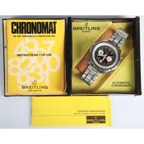 135 - Breitling automatic chronomat gents wristwatch, ref 11525/67, 1808 with stainless steel strap, dial ... 