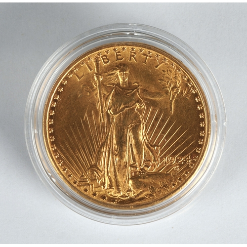 29 - 1924 Gold American 20 Dollar Double Eagle Saint Gaudens, Liberty coin, 33.5g.*Please note that this ... 