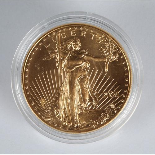 30 - American Eagle 50 Dollar 2021 Liberty coin, 1oz fine gold.*Please note that this lot will only be av... 