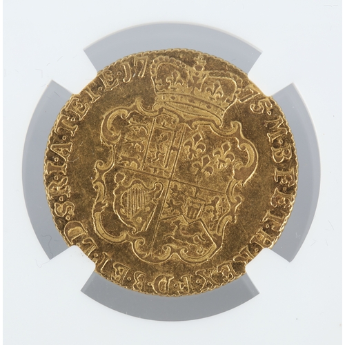 37 - George III gold Guinea 1775 in plastic capsule.*Please note that this lot will only be available to ... 