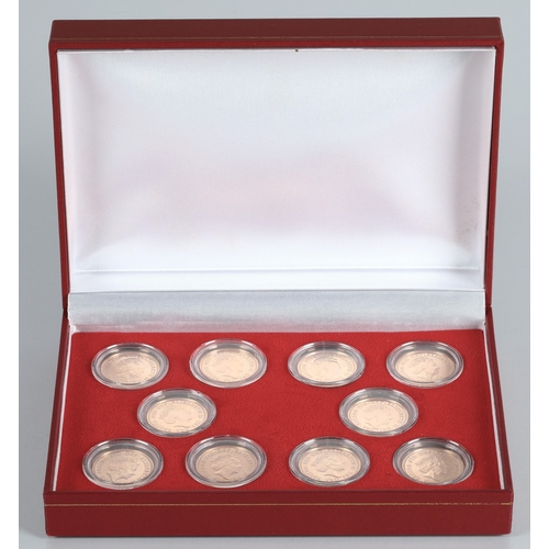 39 - Ten Gold proof 2021 sovereigns in fitted case.*Please note that this lot will only be available to v... 