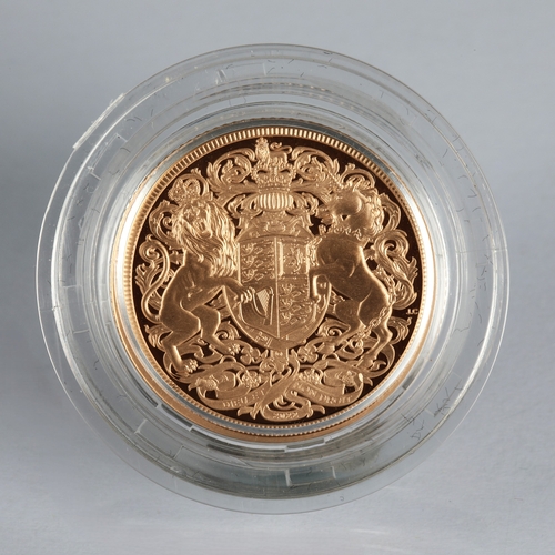 40 - Queen Elizabeth II Memorial Piedfort sovereign 2022 gold proof coin, 15.9g No 1616 with case and out... 