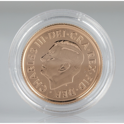 48 - Charles III gold proof sovereign 2022.*Please note that this lot will only be available to view onli... 