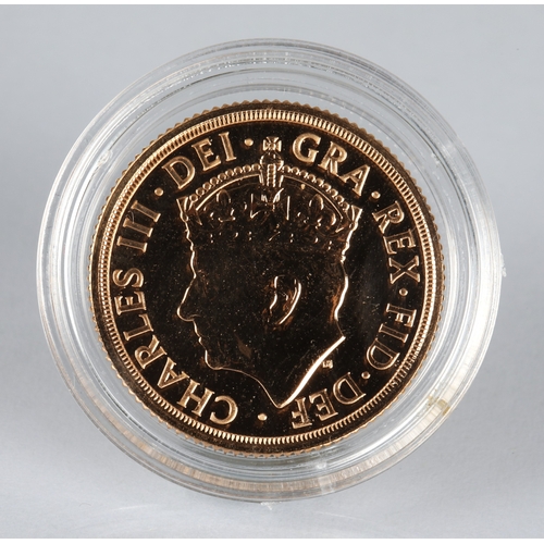 50 - Charles III gold proof sovereign 2023.*Please note that this lot will only be available to view onli... 