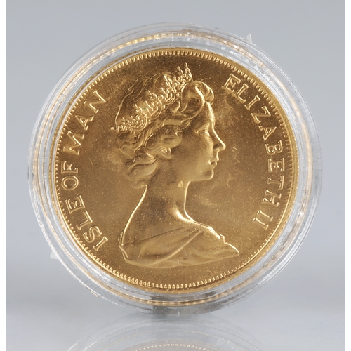 52 - Elizabeth II gold proof Isle of Man sovereign 1973.*Please note that this lot will only be available... 