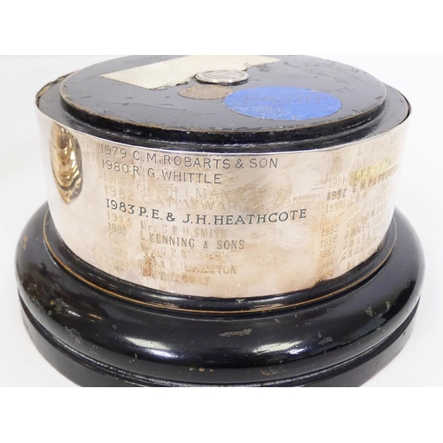 104 - Silver cup and cover, The Melvin Trophy presented by Sir Martin Melvin Bart., of early Georgian styl... 