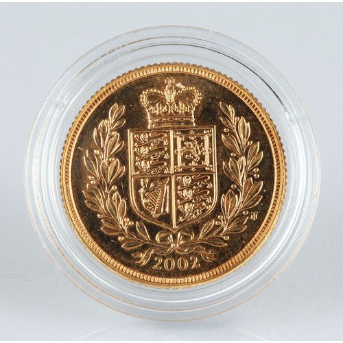 58 - Elizabeth II gold proof sovereign 2002.*Please note that this lot will only be available to view onl... 
