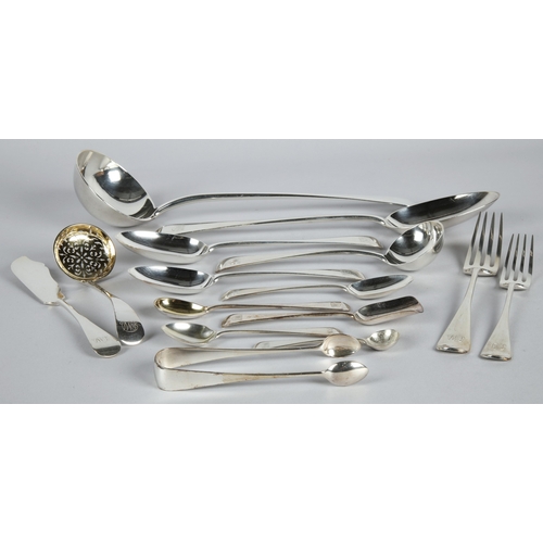 171 - Victorian Scottish silver canteen of cutlery Edinburgh 1885 by Mappin & Webb, to include twelve ... 