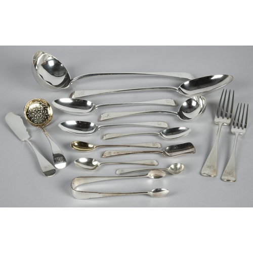 171 - Victorian Scottish silver canteen of cutlery Edinburgh 1885 by Mappin & Webb, to include twelve ... 