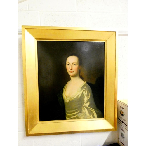 193 - Attributed to Christopher Steele (1733-1767).Mary Briggs (nee Symson), wife of Thomas Briggs.Oil on ... 
