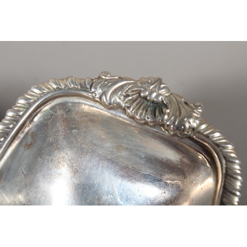 81 - Pair of antique Georgian silver table salts with scallop shell and gadrooned borders, by&nbsp;Robert... 