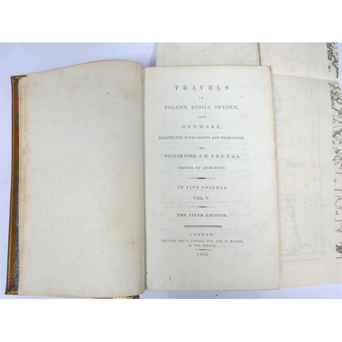 29 - COXE WILLIAM.&nbsp;&nbsp;Travels in Poland, Russia, Sweden & Denmark. Vols. 2 & 5 only. Eng.... 